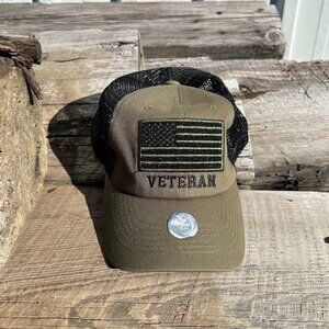 American Flag Veteran Cap
